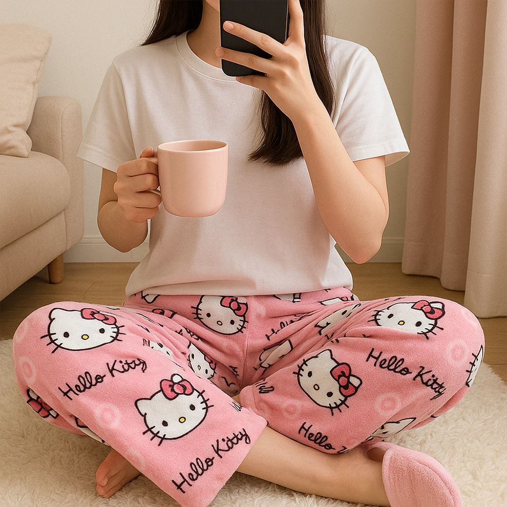 MEWPANTS - Polarowe spodnie HellowKitty